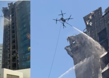 വിപ്ലവകരമായ മുന്നേറ്റം: 200 മീറ്റർ വരെ ഉയരമുള്ള കെട്ടിടത്തിലെ തീപിടിത്തം നിയന്ത്രിക്കാൻ ദുബായിൽ ഷഹീൻ ഡ്രോണുകൾ
